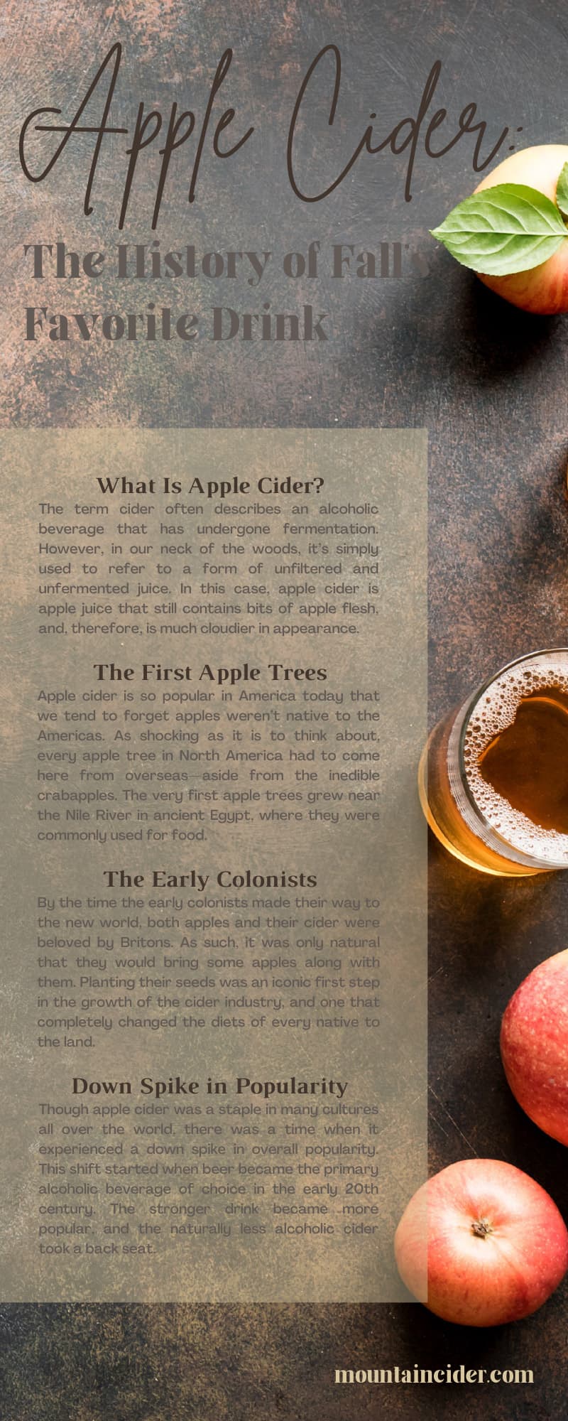 Apple Cider: The History of Fall’s Favorite Drink